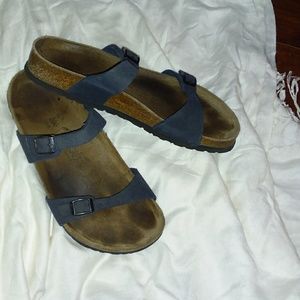 Birkenstock Birkis, sz 10/40 Navy, Soft Footbed!